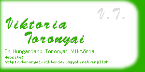 viktoria toronyai business card